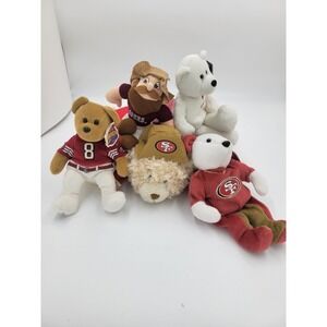 Vintage 90s San Francisco 49ers Plush NFL Lot of 5